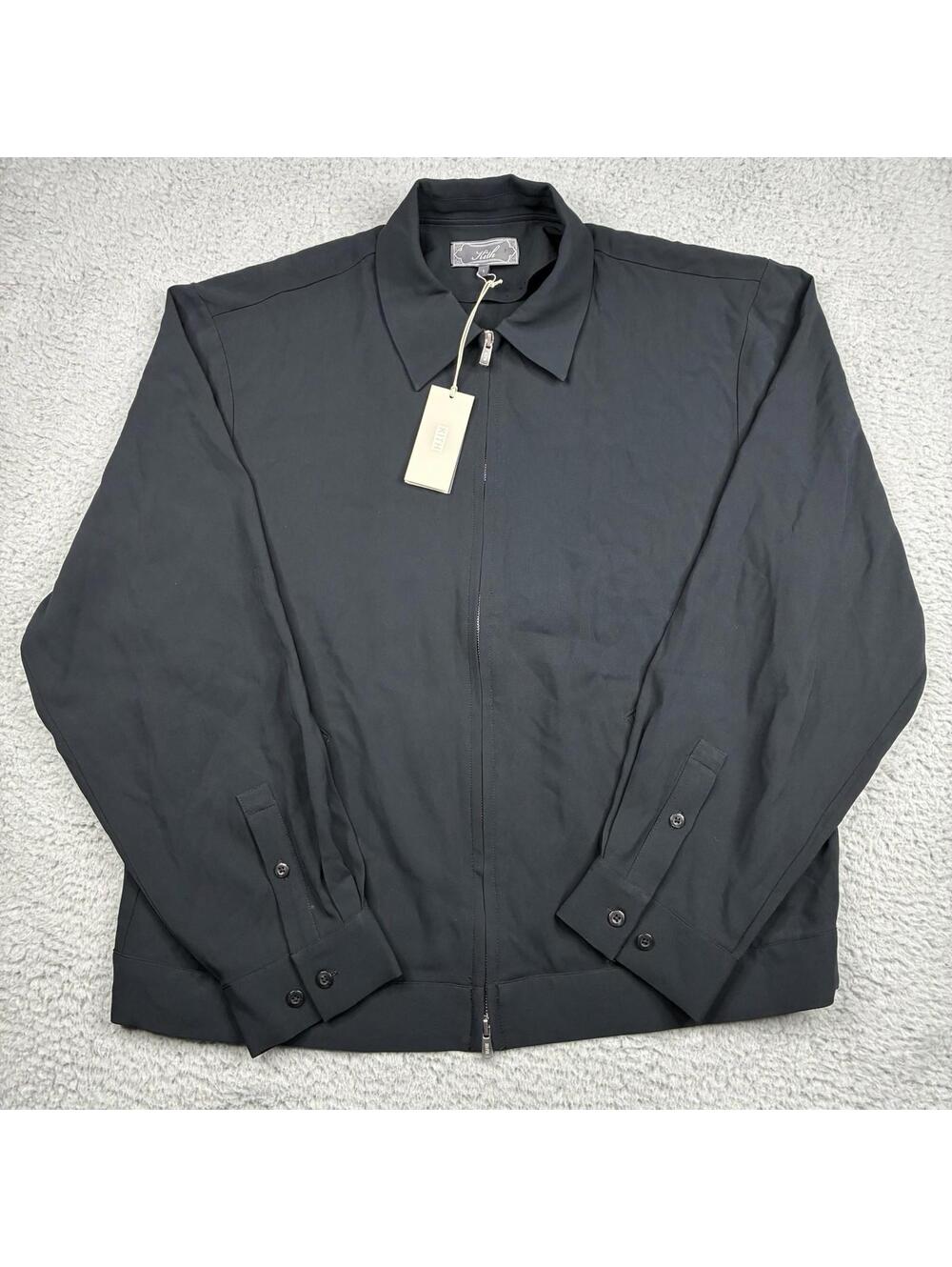 Kith Connor Blouson Jacket Black Zip Harrington Lightweight Men’s Large NWT